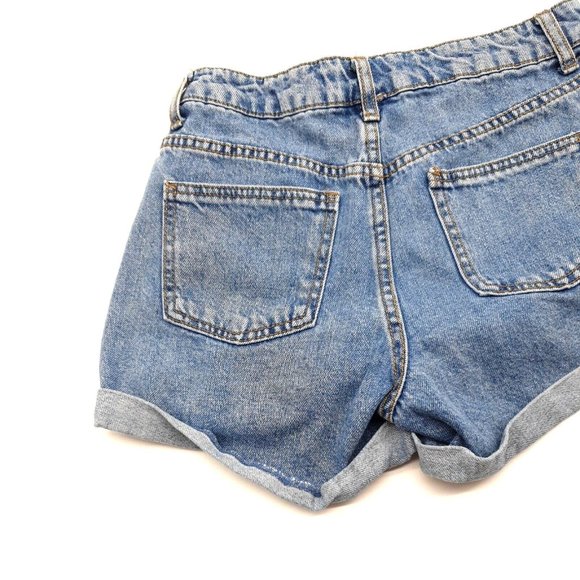 Forever 21 Womens Size 25" to 26" Shorts Denim Booty Cowgirl Biker Button Front - Picture 7 of 9